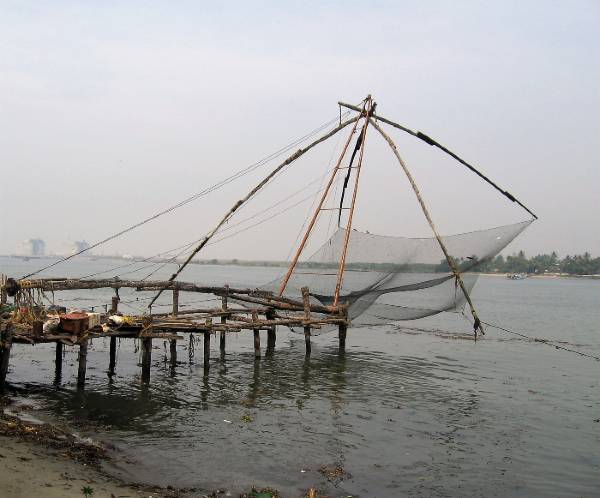 Kérala Cochin carrelets ou filets chinois au balancier