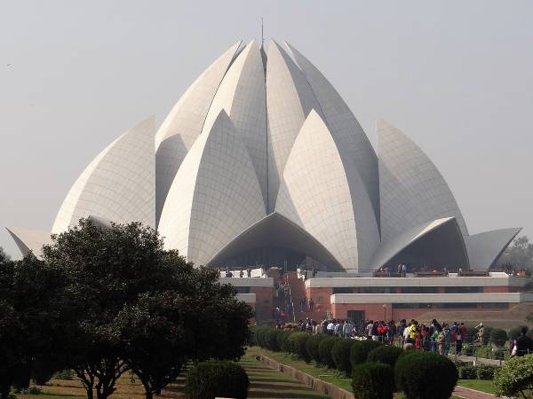 Inde à New Delhi dôme en forme de fleur de lotus