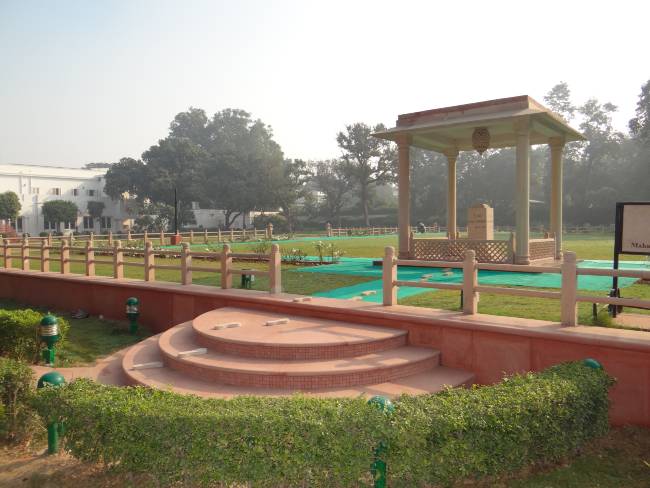 New Delhi Inde emplacement dans le jardin où Gandhi fût assassiné